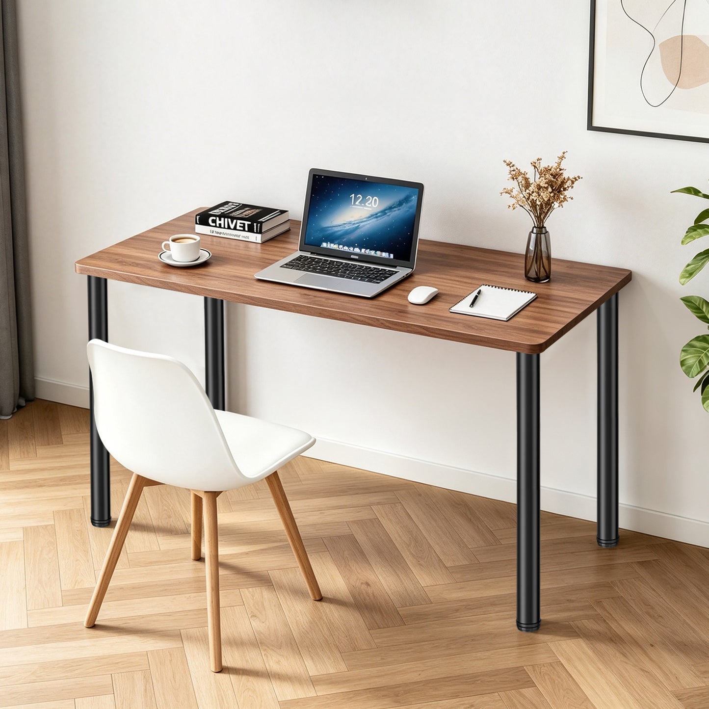 QLLY Adjustable Tall Metal Desk Legs, Office Table Furniture Leg Set, Set of 4
