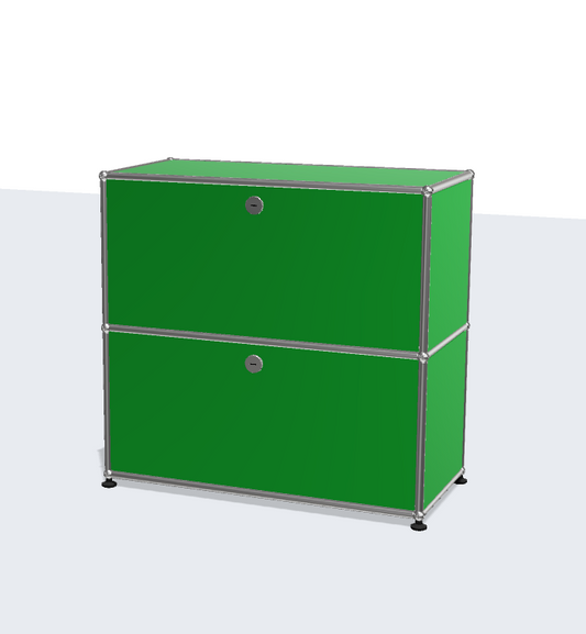 Modular Sideboard Furniture Office Desk and Cabinet Set 4 Doors Steel with Safe Locker White Sideboards
