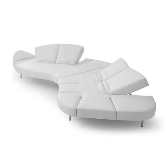 Edra Flap Sofa Villa Mansion Large Flat Living Room Multi-functional Stainless Steel Folding Sofa