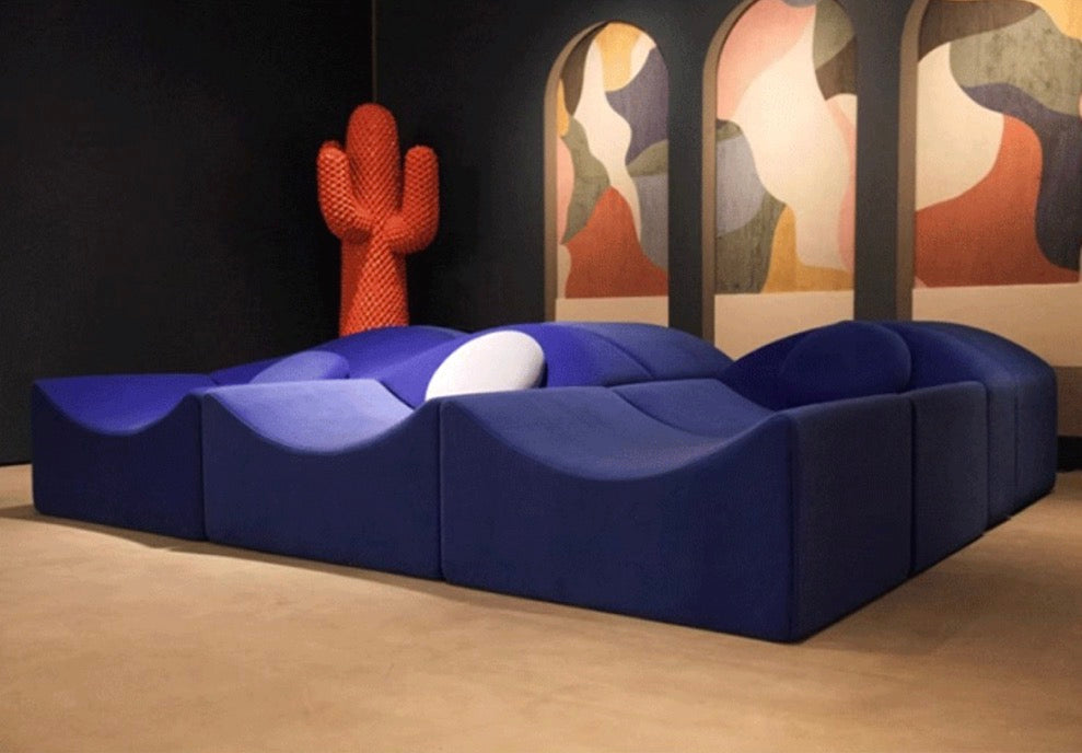 Ligne Roset Asmara Sofa Lazy backrest Double-sided Sofa Studio Rest Area Irregular Wave Sofa