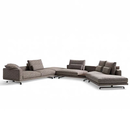 Italian Minimalist Molteni&C Large Flat Villa Living Room Corner Fabric Sofa Modern Light Luxury Octave Sofa Combination