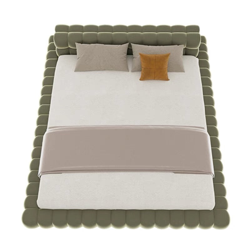 Italian Minimalist Fabric Bed Designer's High-end Soft Backrest Double Bed Bedroom Custom Wedding Bed
