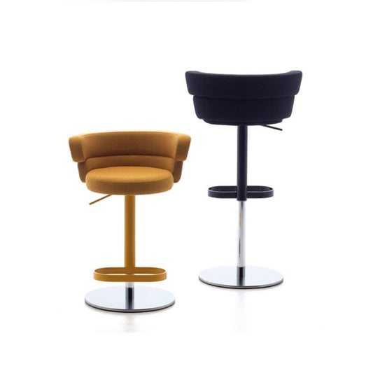 Italian Modern Stainless Steel Bar Chair Designer High-end Sales Office Bar Chair Adjustable And Rotatable Bar Chair