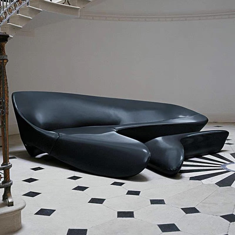 Zaha Hadid Italian Moon System Sofa Irregular L-shaped Sofa Fiberglass 7-shaped Zaha Moon Sofa