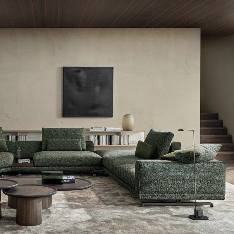 Italian Minimalist Molteni&C Large Flat Villa Living Room Corner Fabric Sofa Modern Light Luxury Octave Sofa Combination