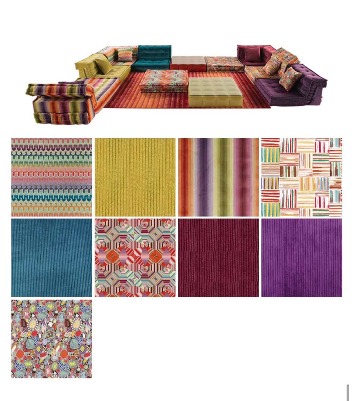 The Nordic creative Roche Bobois Mah Jong sofa Living Room Combination Sofa