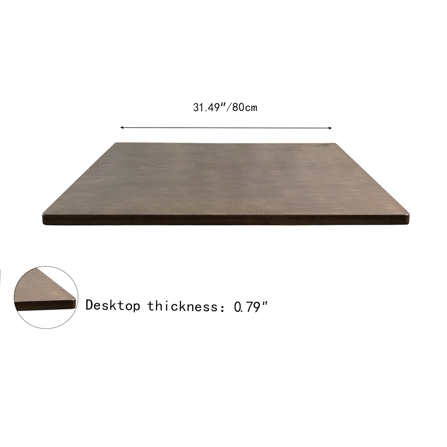 QLLY 31.5 inch/80 cm Solid Wood Square Table Top, Solid Board Replacement Desktop, One-Piece Wood Tabletop, Universal Countertop for Table and Workstation