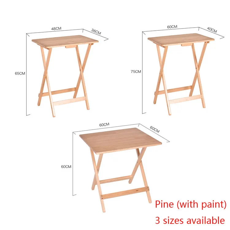 Customized High Quality Solid Wood Simple Classic TV Folding Portable Rectangular Coffee Table,Learning Desk Balcony Computer Table