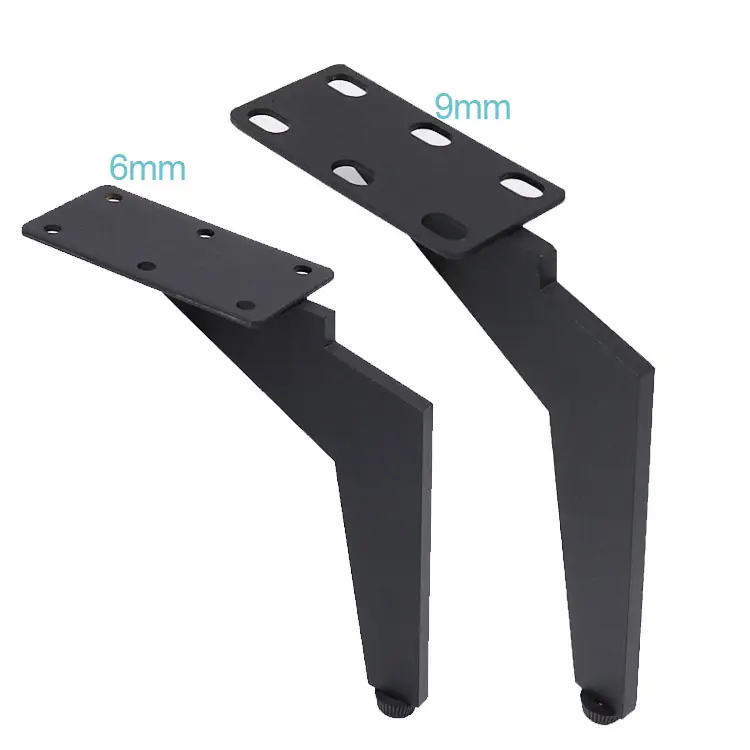 Customized Black Thickened Sofa Metal Support Feet Tea Table Adjusting Feet 7-shaped Sickle Furniture Hardware Feet