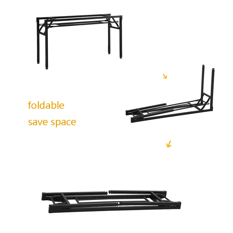 Customized Factory Wholesale Folding Table Legs Brackets Metal Rectangular Frame Table Legs