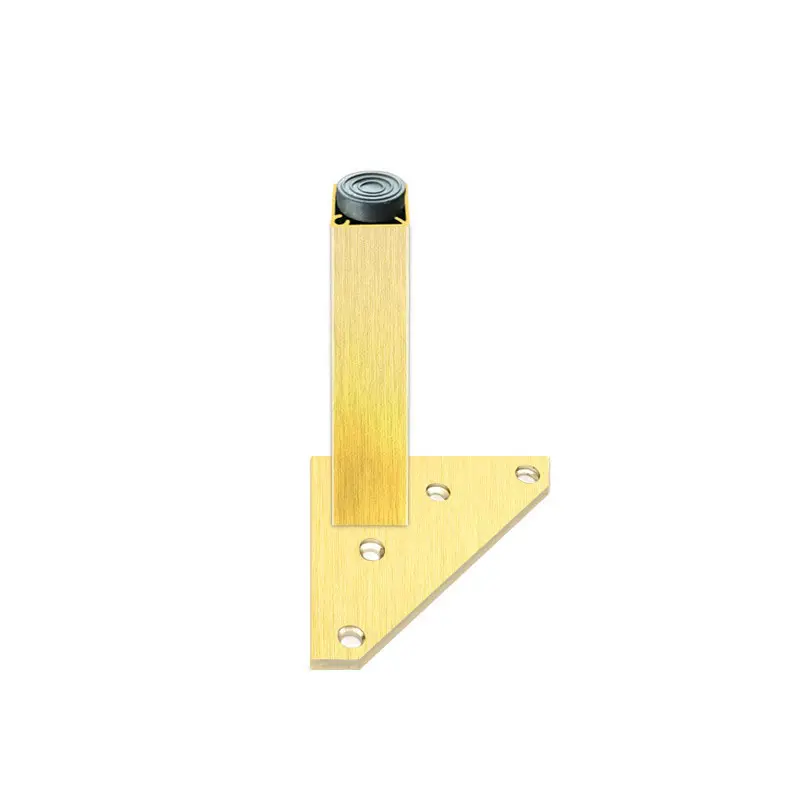 Customized  Adjustable Aluminum Alloy Furniture Bathroom Cabinet Feet Support Legs, Available In Brushed Black And Gold