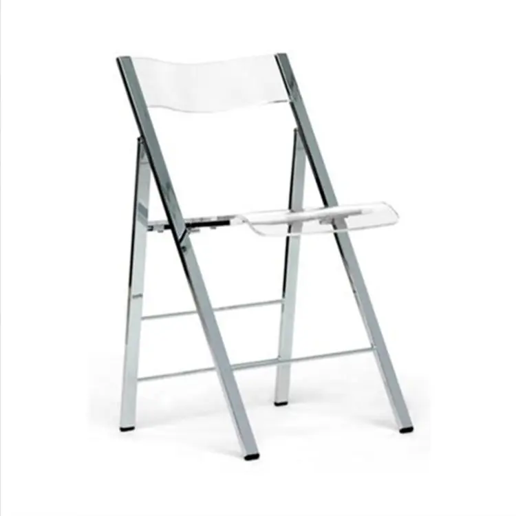 Customized  Demand Iron Transparent Folding Chair Hotel Banquet Modern Simple Clothing Store Ins Online Red Photo Armchair Wholes