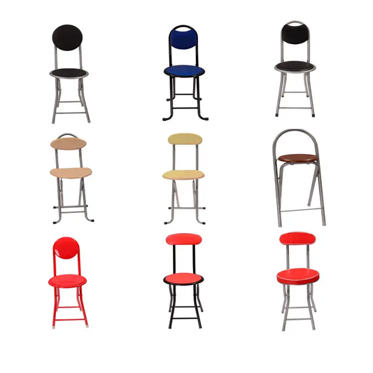 Customized  Wholesale Cheap Simple Backless Metal Folding Dining Chair, Bar Training Dormitory Leisure Restaurant Writing Chair
