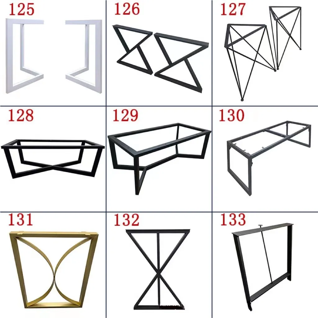 Customized Wrought Iron Bench Table Legs Slate Table Leg Brackets Metal stainless Steel Table Frame