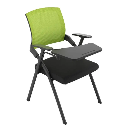 Customized  Multi Color Folding Student Office Chair With Armrests Mesh Fabric Conference Training Chair With Writing Board