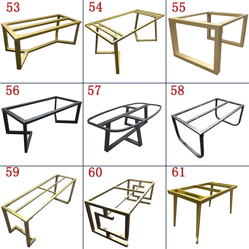 Customized Wrought Iron Bench Table Legs Slate Table Leg Brackets Metal stainless Steel Table Frame