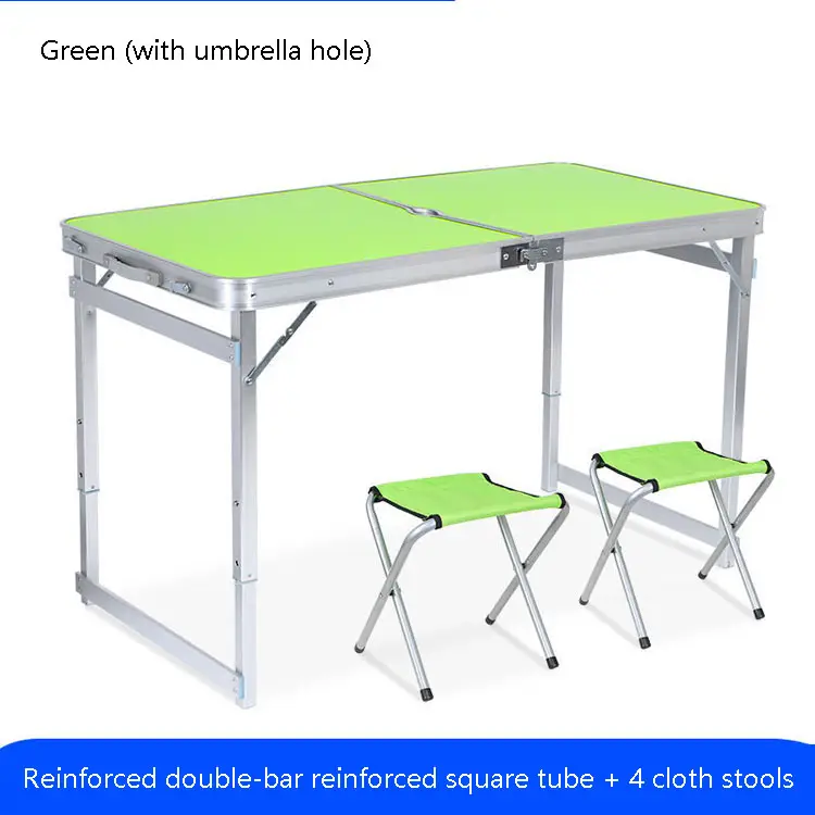 Customized Outdoor Popular Rectangle Table Portable Picnic Dining Aluminum Alloy Folding Table And Chair