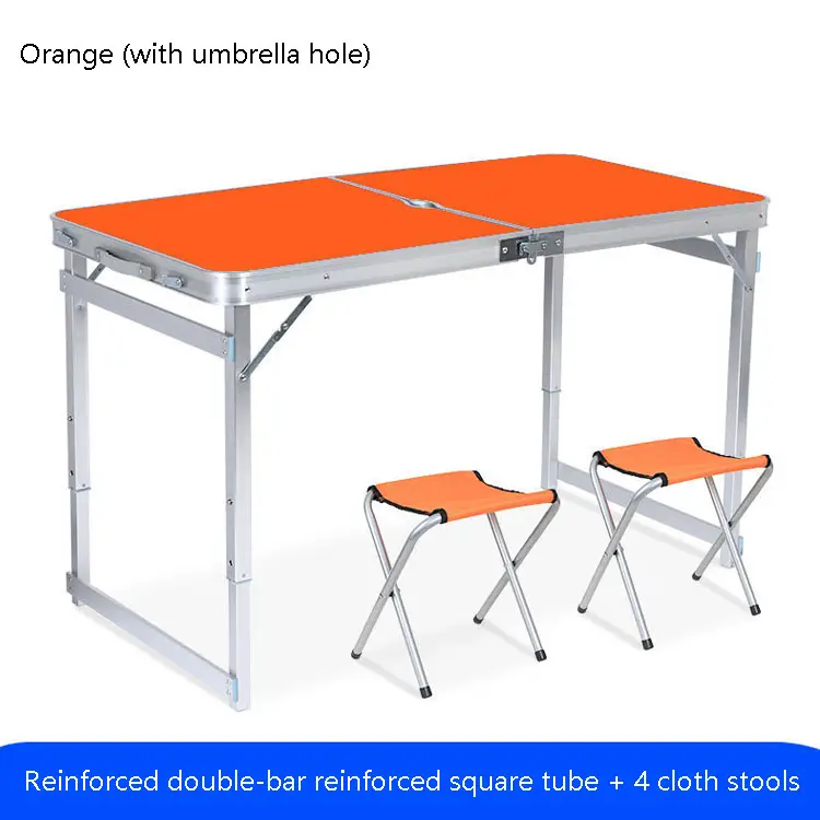 Customized Outdoor Popular Rectangle Table Portable Picnic Dining Aluminum Alloy Folding Table And Chair
