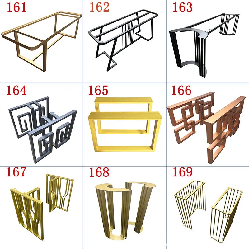 Customized Wrought Iron Bench Table Legs Slate Table Leg Brackets Metal stainless Steel Table Frame