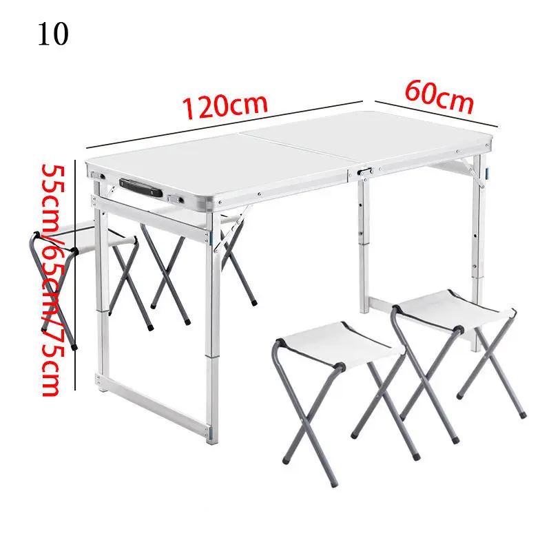 Customized Outdoor Popular Rectangle Table Portable Picnic Dining Aluminum Alloy Folding Table And Chair
