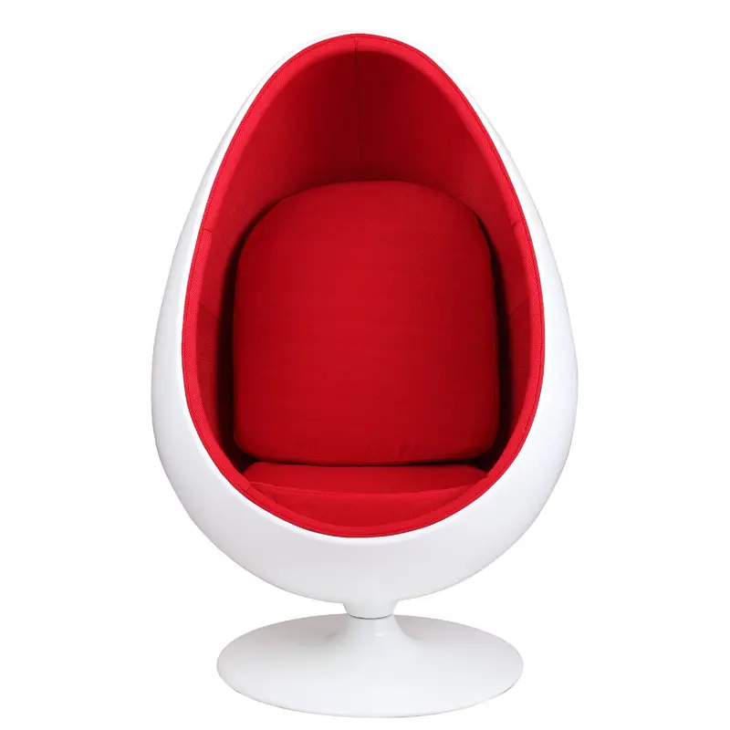 Customized  Modern Furniture Cheap Standing Swivel Fiberglass Adult Size Oval Egg Shaped Pod Chair