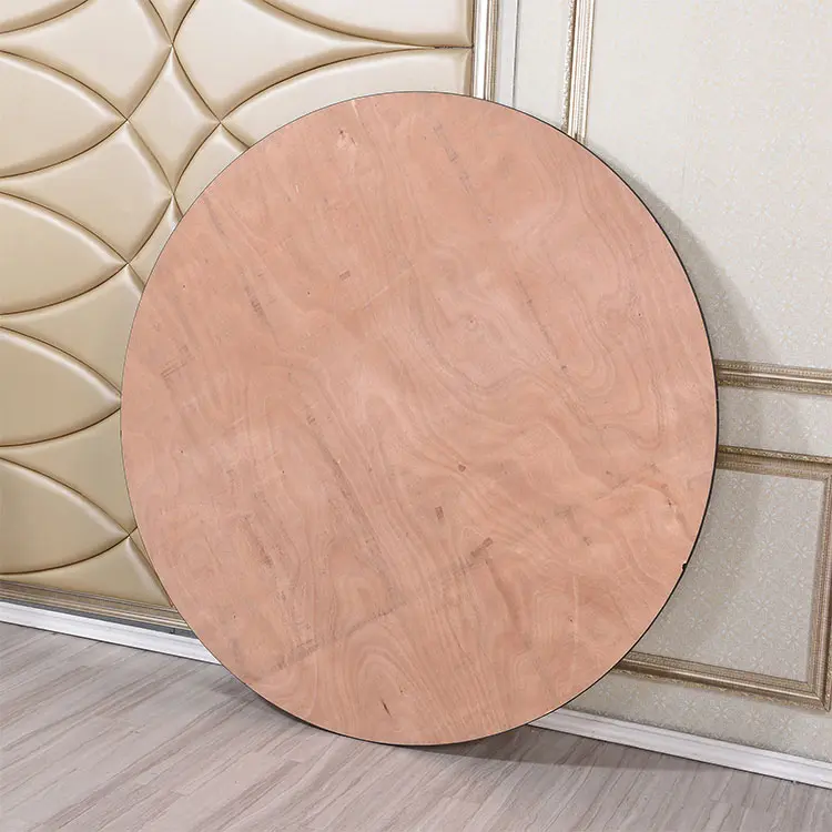 Customized Hotel Banquet Folding Table 1.2m 1.4m 1.5m 1.6m 1.8m 2.0m PVC Round Table, Solid Wood Meeting Wedding Table