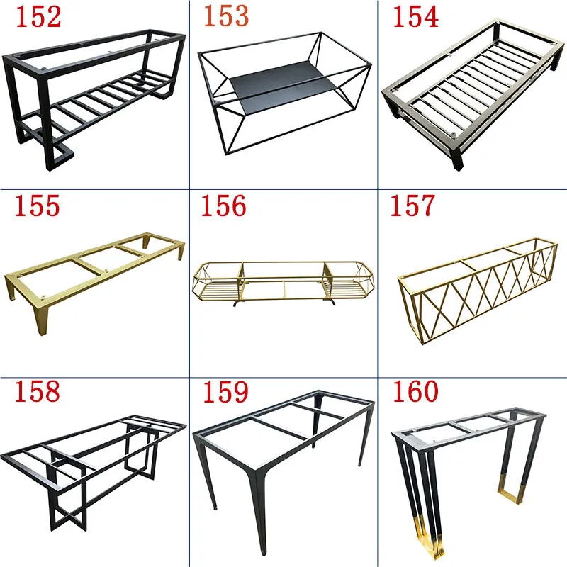 Customized Wrought Iron Bench Table Legs Slate Table Leg Brackets Metal stainless Steel Table Frame