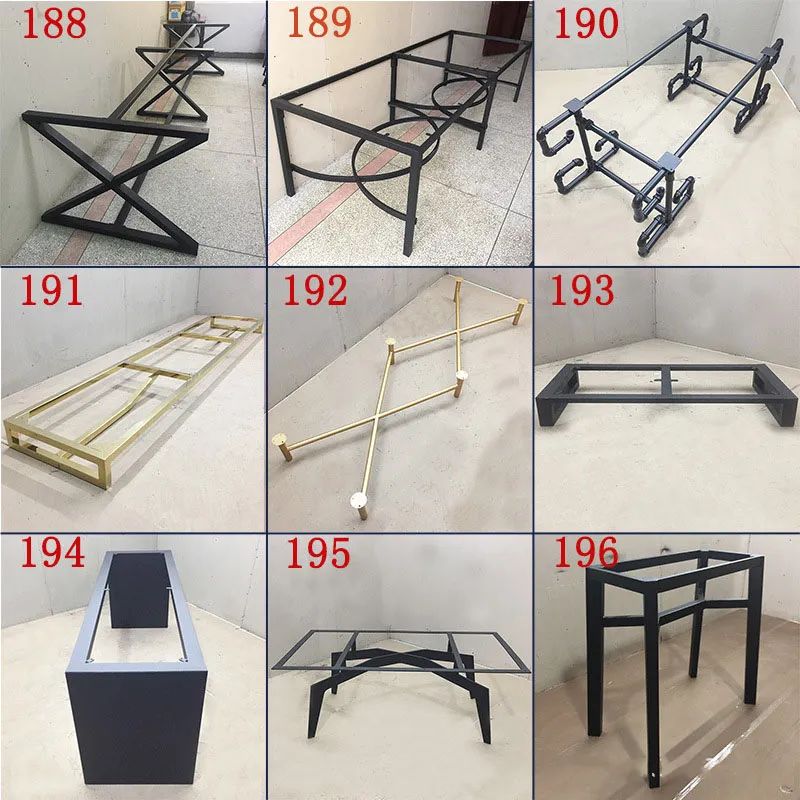 Customized Wrought Iron Bench Table Legs Slate Table Leg Brackets Metal stainless Steel Table Frame