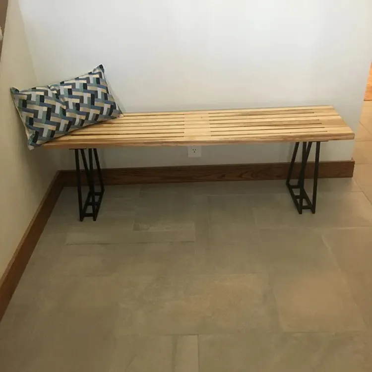 Customized Office Coffee Dining Table Wrought Iron Trapezoid Metal Frame Table Legs