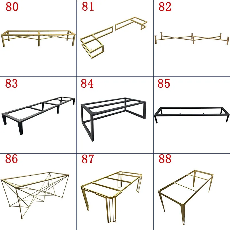 Customized Wrought Iron Bench Table Legs Slate Table Leg Brackets Metal stainless Steel Table Frame