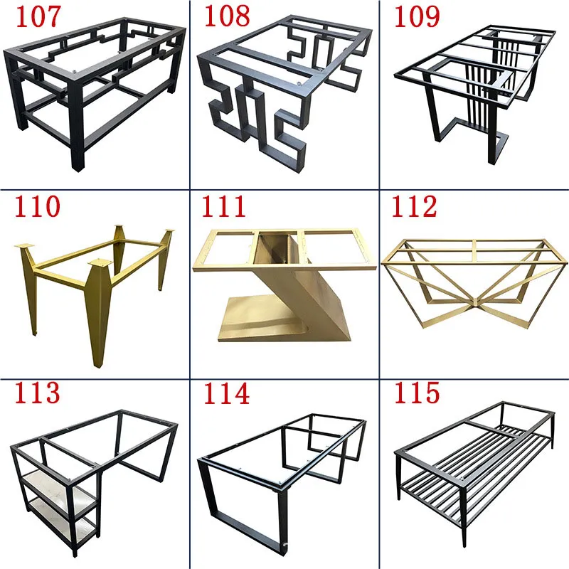 Customized Wrought Iron Bench Table Legs Slate Table Leg Brackets Metal stainless Steel Table Frame