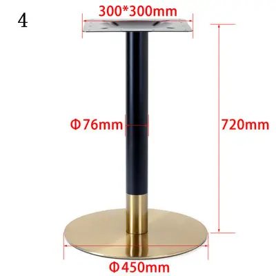 Customized Metal Brackets Round Furniture Legs Light Luxury Milk Tea Shop Steel Iron Table Legs