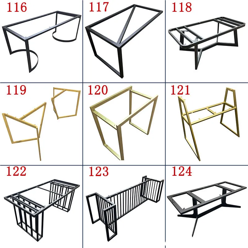 Customized Wrought Iron Bench Table Legs Slate Table Leg Brackets Metal stainless Steel Table Frame