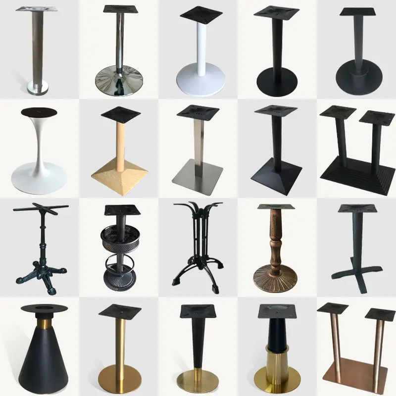 Customized Metal Brackets Round Furniture Legs Light Luxury Milk Tea Shop Steel Iron Table Legs