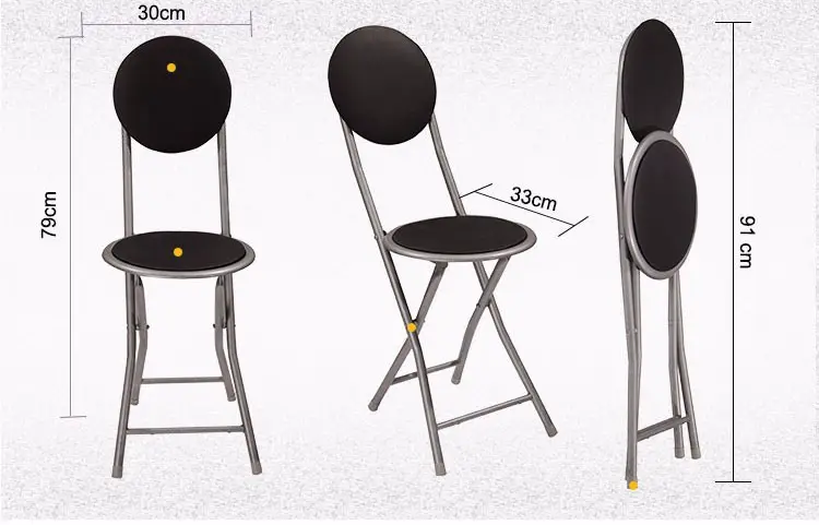 Customized  Wholesale Cheap Simple Backless Metal Folding Dining Chair, Bar Training Dormitory Leisure Restaurant Writing Chair