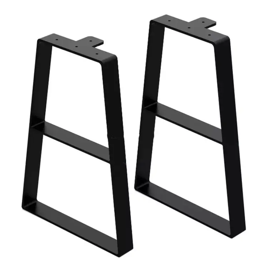 Customized Durable Heavy Duty Table Legs Black Trapezoidal Metal Coffee Table Legs
