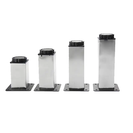 Customized Square Stainless Steel Cabinet Feet Sofa Feet Adjustable Height Table Leg Furniture Feet