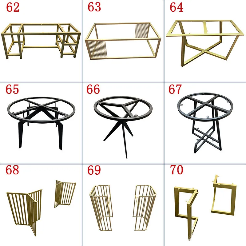 Customized Wrought Iron Bench Table Legs Slate Table Leg Brackets Metal stainless Steel Table Frame