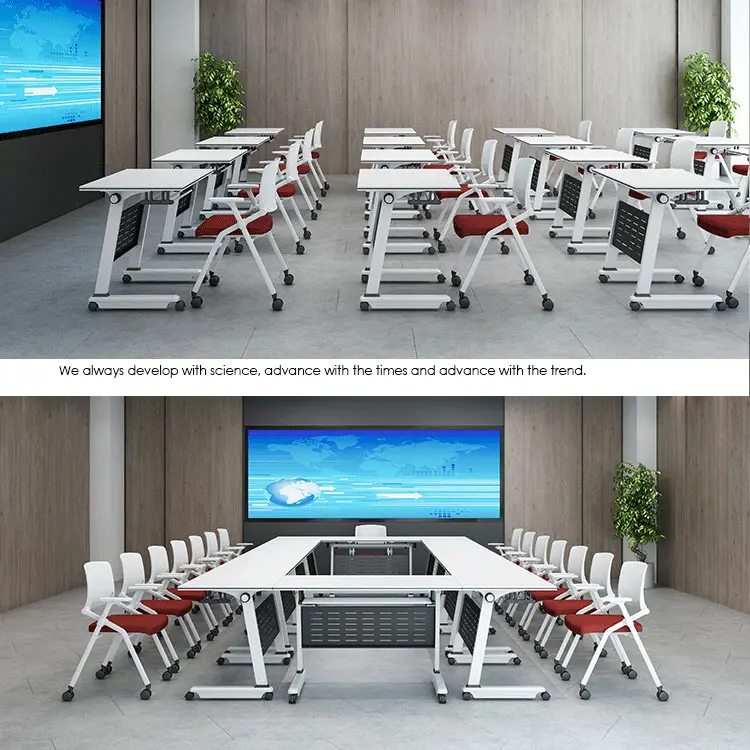 Customized Folding Training Table Removable Long Table With Wheels With Multi-function