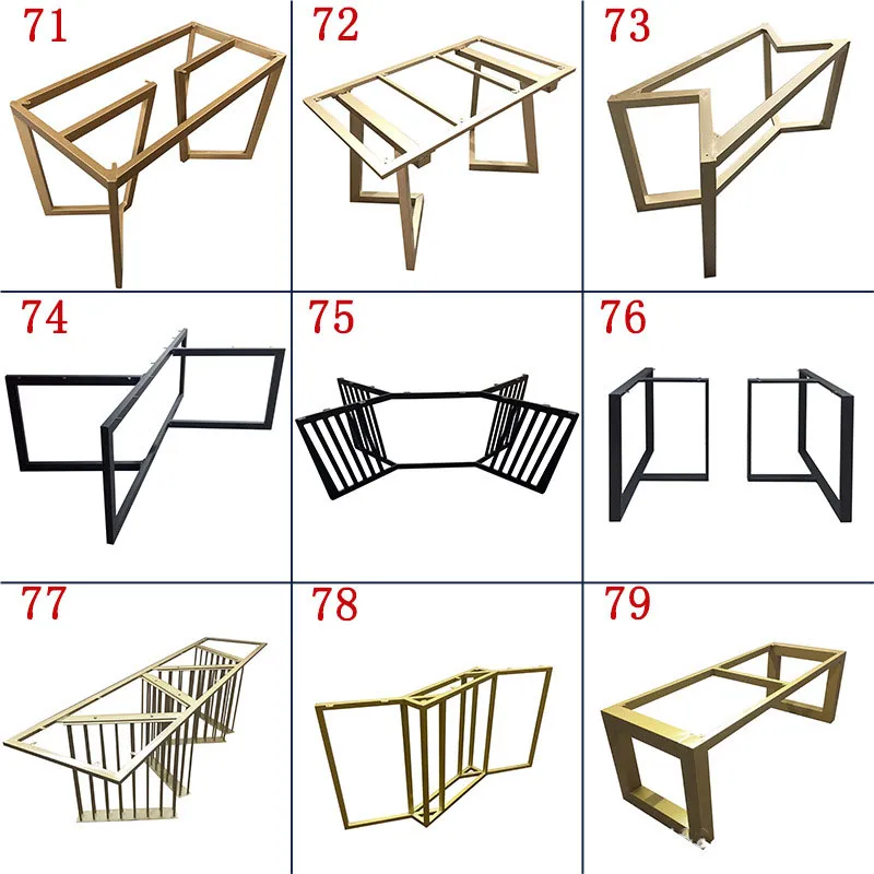 Customized Wrought Iron Bench Table Legs Slate Table Leg Brackets Metal stainless Steel Table Frame