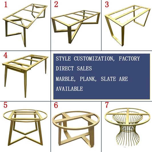 Customized Wrought Iron Bench Table Legs Slate Table Leg Brackets Metal stainless Steel Table Frame