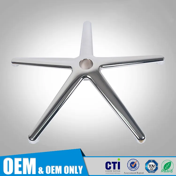 Customized Modern Metal Swivel Luxury Stainless Steel Swivel Chair 5 Star Stable Chair Base Office Aluminum Chair Base