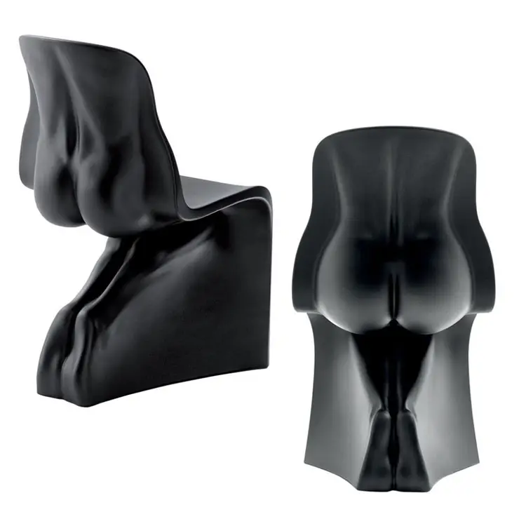 Customized Modern Furniture Him OR Her Chair, Designer's Glass Fiber Reinforced Plastic Body Shaped Dining Chair Simple Chair
