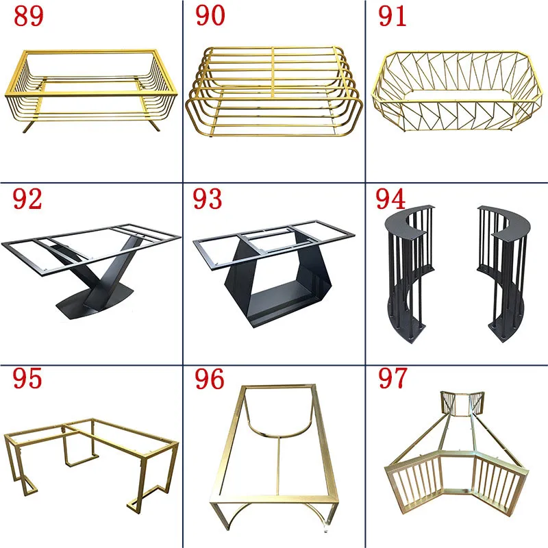Customized Wrought Iron Bench Table Legs Slate Table Leg Brackets Metal stainless Steel Table Frame