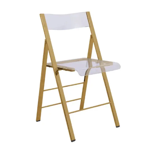 Customized  Demand Iron Transparent Folding Chair Hotel Banquet Modern Simple Clothing Store Ins Online Red Photo Armchair Wholes