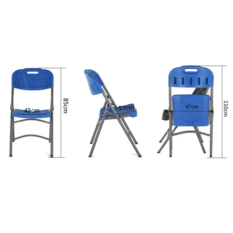Customized  HDPE Event Wedding Banquet Foldable White Garden Chairs, Folding Plastic Chair With 350 Pound Capacity