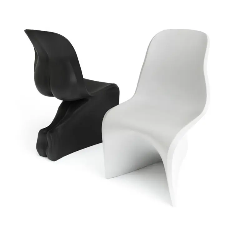 Customized Modern Furniture Him OR Her Chair, Designer's Glass Fiber Reinforced Plastic Body Shaped Dining Chair Simple Chair