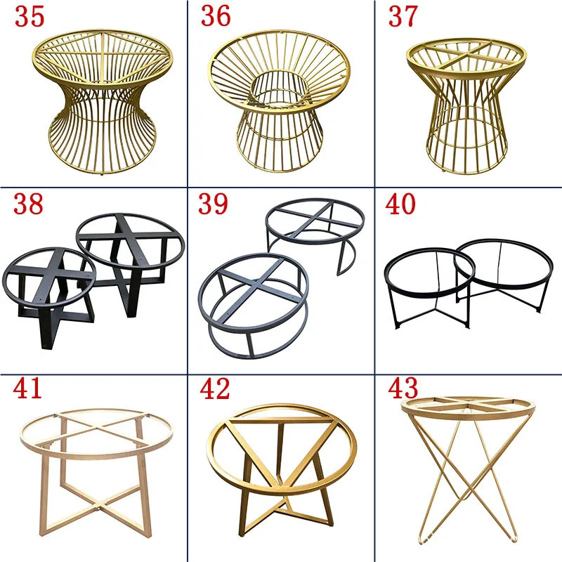 Customized Wrought Iron Bench Table Legs Slate Table Leg Brackets Metal stainless Steel Table Frame