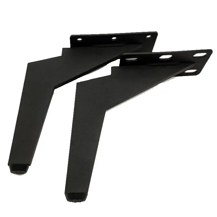Customized Black Thickened Sofa Metal Support Feet Tea Table Adjusting Feet 7-shaped Sickle Furniture Hardware Feet