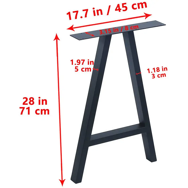 Customized Wrought Iron Table Legs Furniture Metal Hardware Bracket For Dining Table